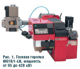 Рис. 1. Газовая горелка MG10/1-LN, мощность от 95 до 420 кВт