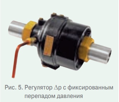 Рис. 5. Регулятор ∆p с фиксированным перепадом давления