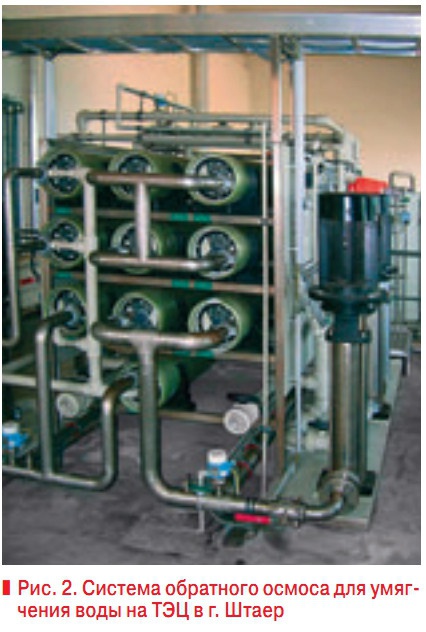 Рис. 2. Система обратного осмоса для умягчения воды на ТЭЦ в г. Штаер