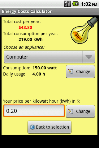 Energy Costs Calculator