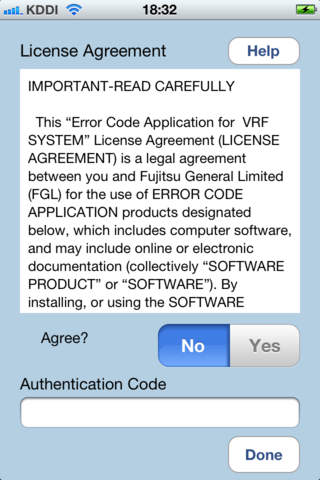 Fujitsu Error Code Application