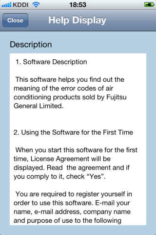Fujitsu Error Code Application