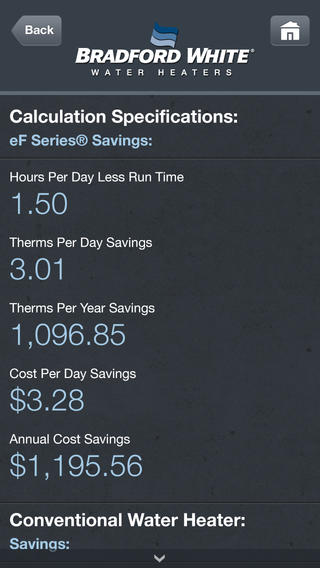 Bradford White eF Series® Efficiency Calculator