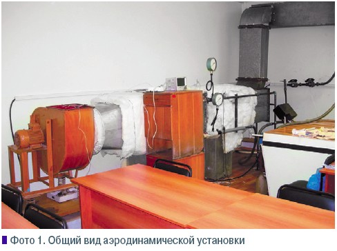 Фото 1. Общий вид аэродинамической установки