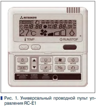 Рис. 1. Универсальный проводной пульт управления RC-E1