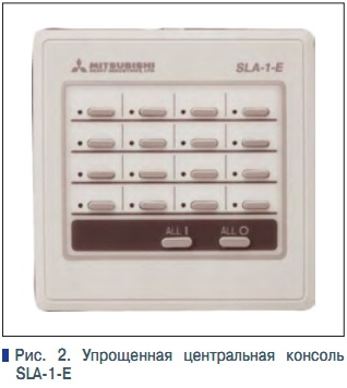 Рис. 2. Упрощенная центральная консоль  SLA-1-E