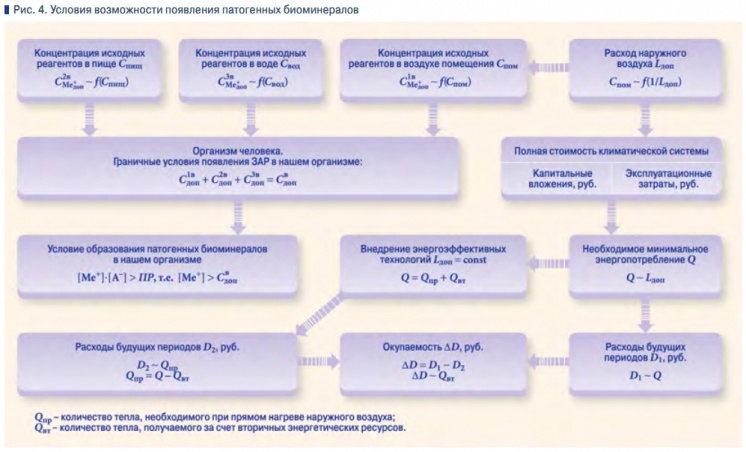 Рис. 4. Условия возможности появления патогенных биоминералов