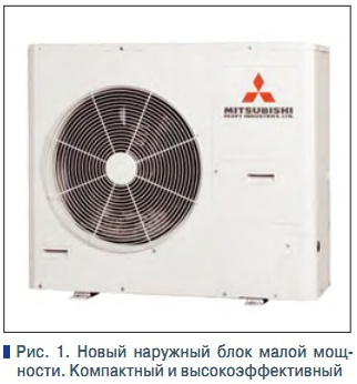 Рис. 1. Новый наружный блок малой мощности. Компактный и высокоэффективный