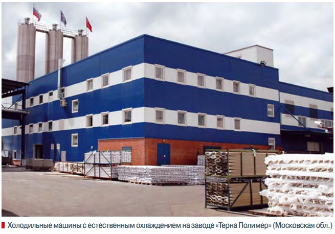 Холодильные машины с естественным охлаждением на заводе «Терна Полимер» (Московская обл.)