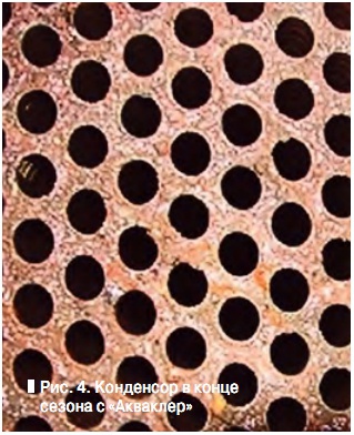 Рис. 4. Конденсор в конце сезона с «Акваклер»