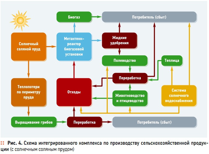 Рис. 4. Схема интегрированного комплекса по производству сельскохозяйственной продукции