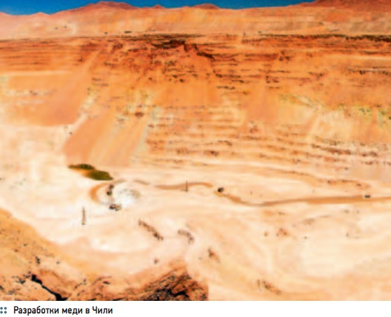 Разработки меди в Чили