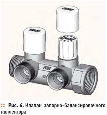 Рис. 4. Клапан  запорно-балансировочного коллектора