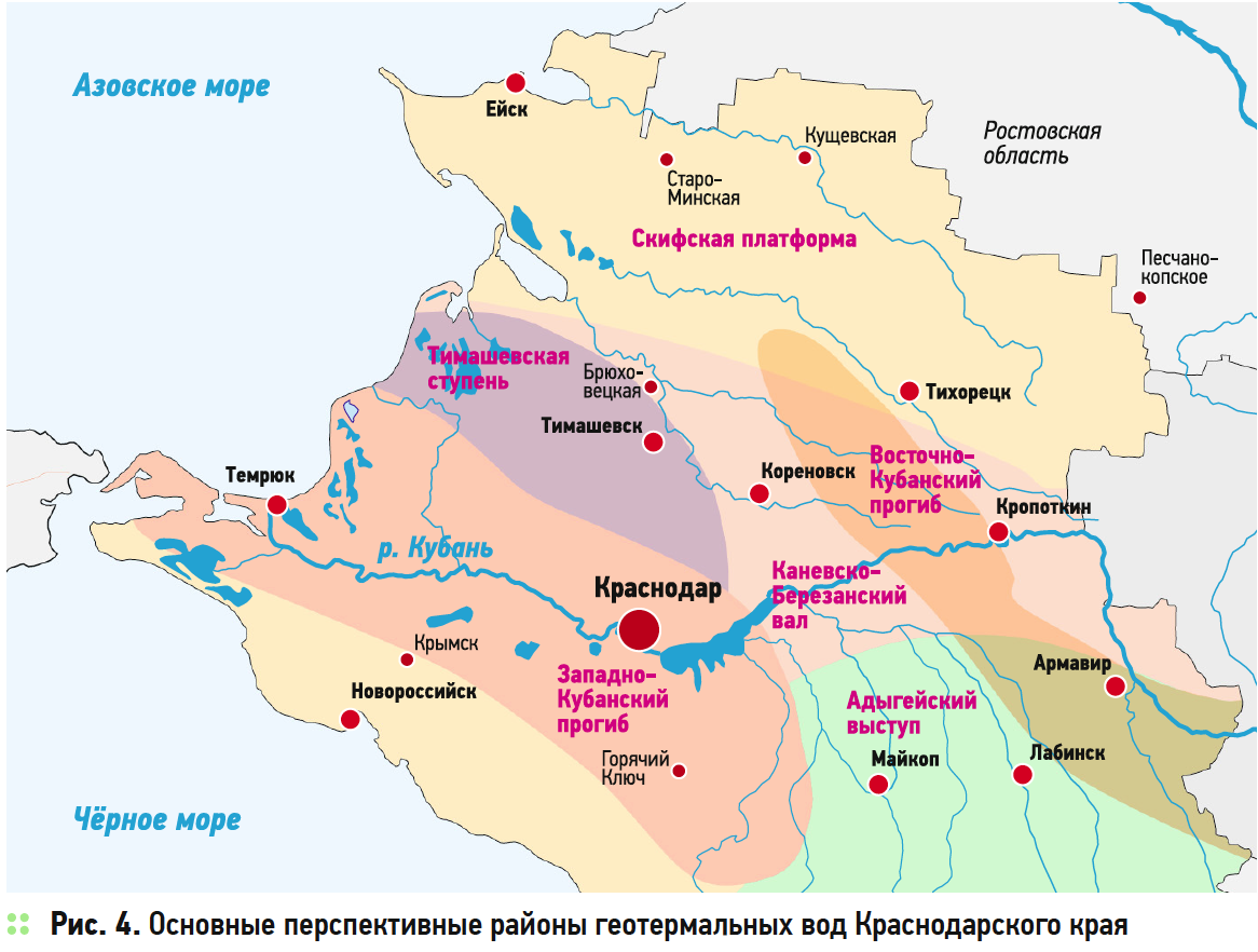 Карта глубин залегания водных пластов для расположения водоносных скважин