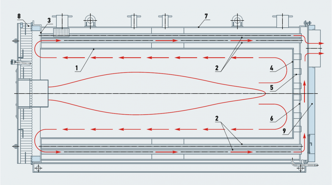 Чертеж котла жаротрубного котла