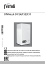 Газовые настенные котлы Ferroli серии DIVAtech D - F24, F32, F37. Технический паспорт, руководство по эксплуатации, монтажу и техобслуживанию