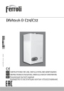 Газовые настенные котлы Ferroli серии DIVAtech D - C24, C32. Технический паспорт, руководство по эксплуатации, монтажу и техобслуживанию