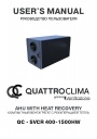Компактные вентагрегаты QuattroClima Ventilazione серии QC - SVCR 400 ...