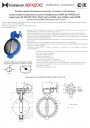 Паспорт - инструкция по эксплуатации - Затвор поворотный дисковый межфланцевый ABRA BUV826 DN700-1200 PN10 GGG40 / GGG40 / EPDM с редуктором