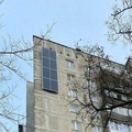 В Калининграде впервые в России в ходе капремонта 12-этажки установили солнечную батарею