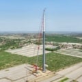 Китайская Sany установила гибридную башню ветрогенератора высотой 186 метров