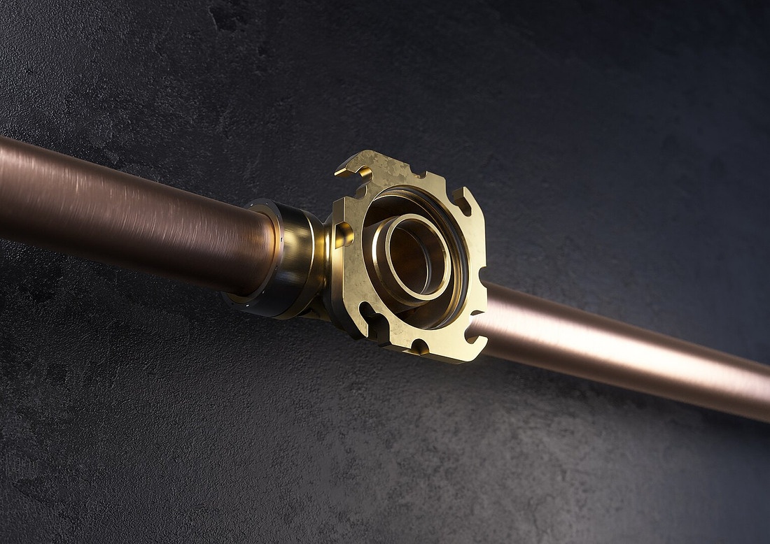 Универсальный фланец SYR с соединением SYRLock на медной трубе системы водоснабжения