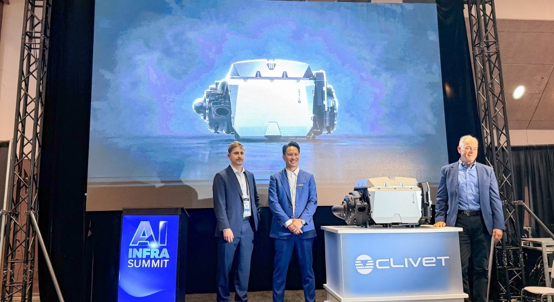 Центробежный компрессор Clivet на магнитных подшипниках с двухроторной архитектурой DUO POWER BOOST на AI Infra Summit 2026