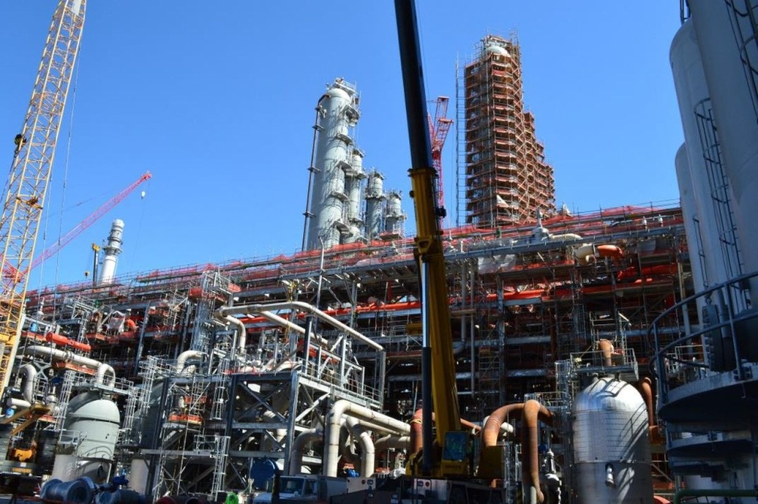 Газификационный блок станции Kemper в период строительства